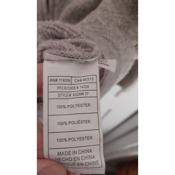 Women's CCM San Jose Sharks Gray Fleece Full Zip  Jacket Mock Neck Hockey NHL‎ L - Picture 7 of 9